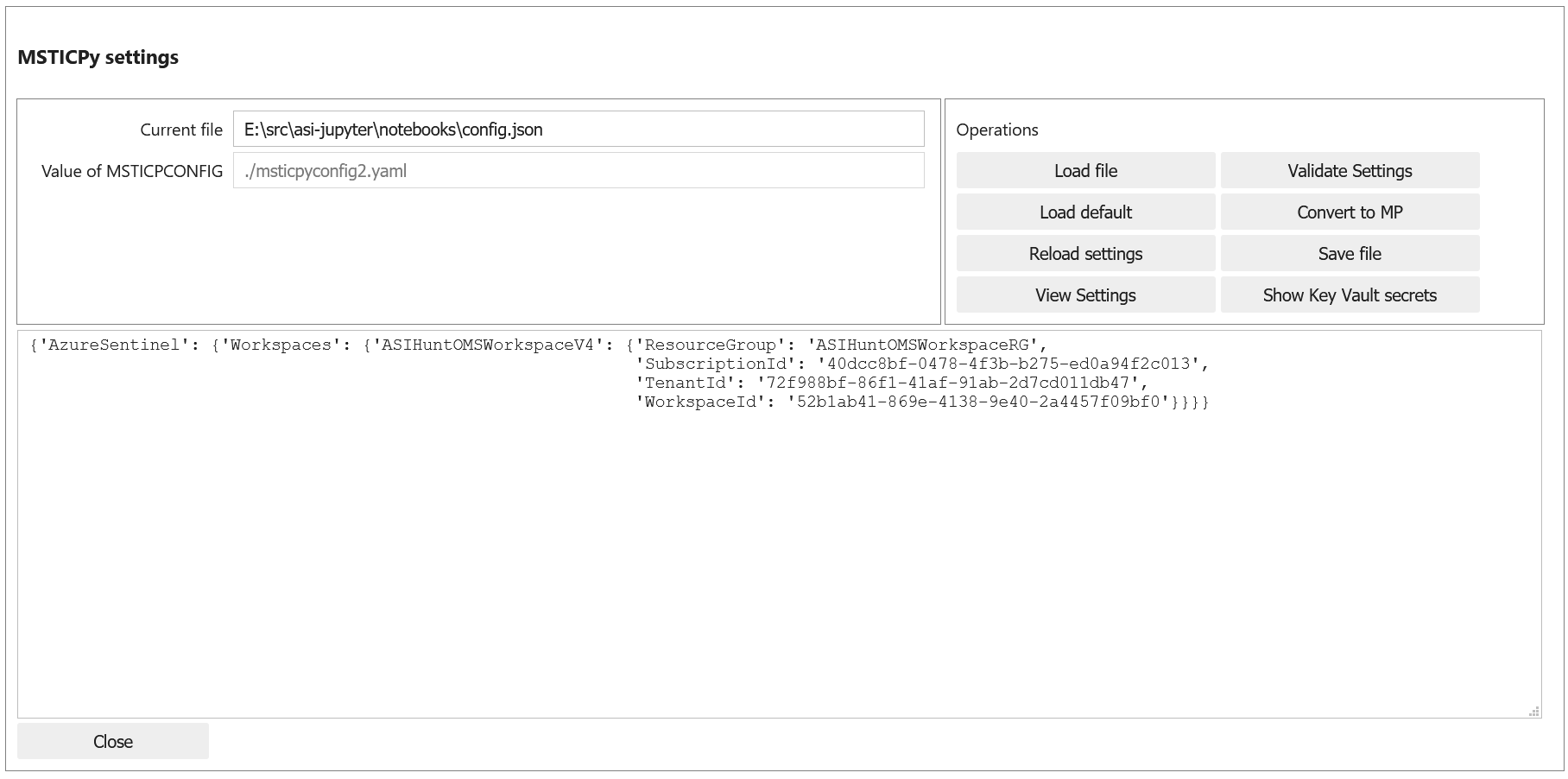 Imported settings from config.json