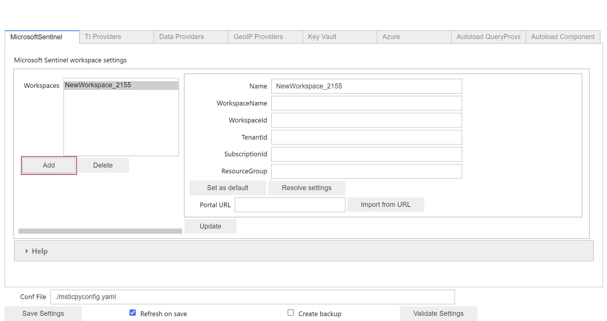 Imported settings from config.json