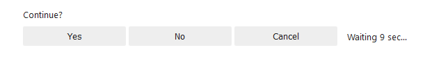 Mutiple option buttons shown with timer counting down.
