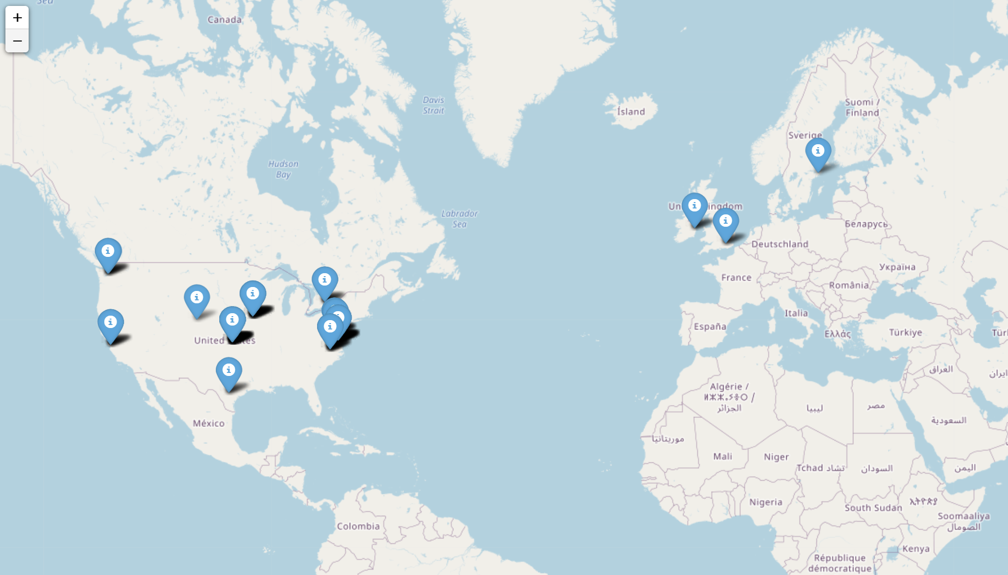Map of logons based on source IP address.